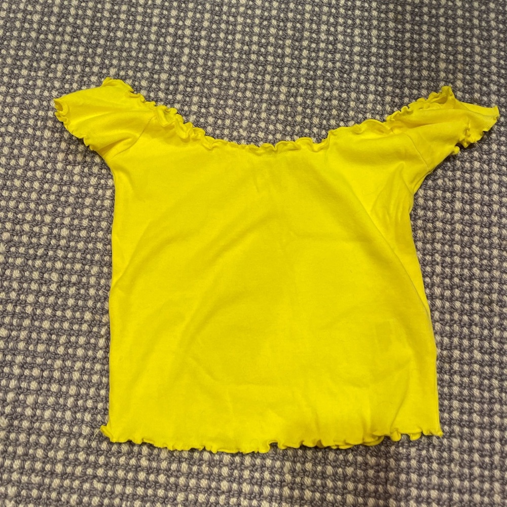 NWOT Urban Outfitters yellow off the shoulder top